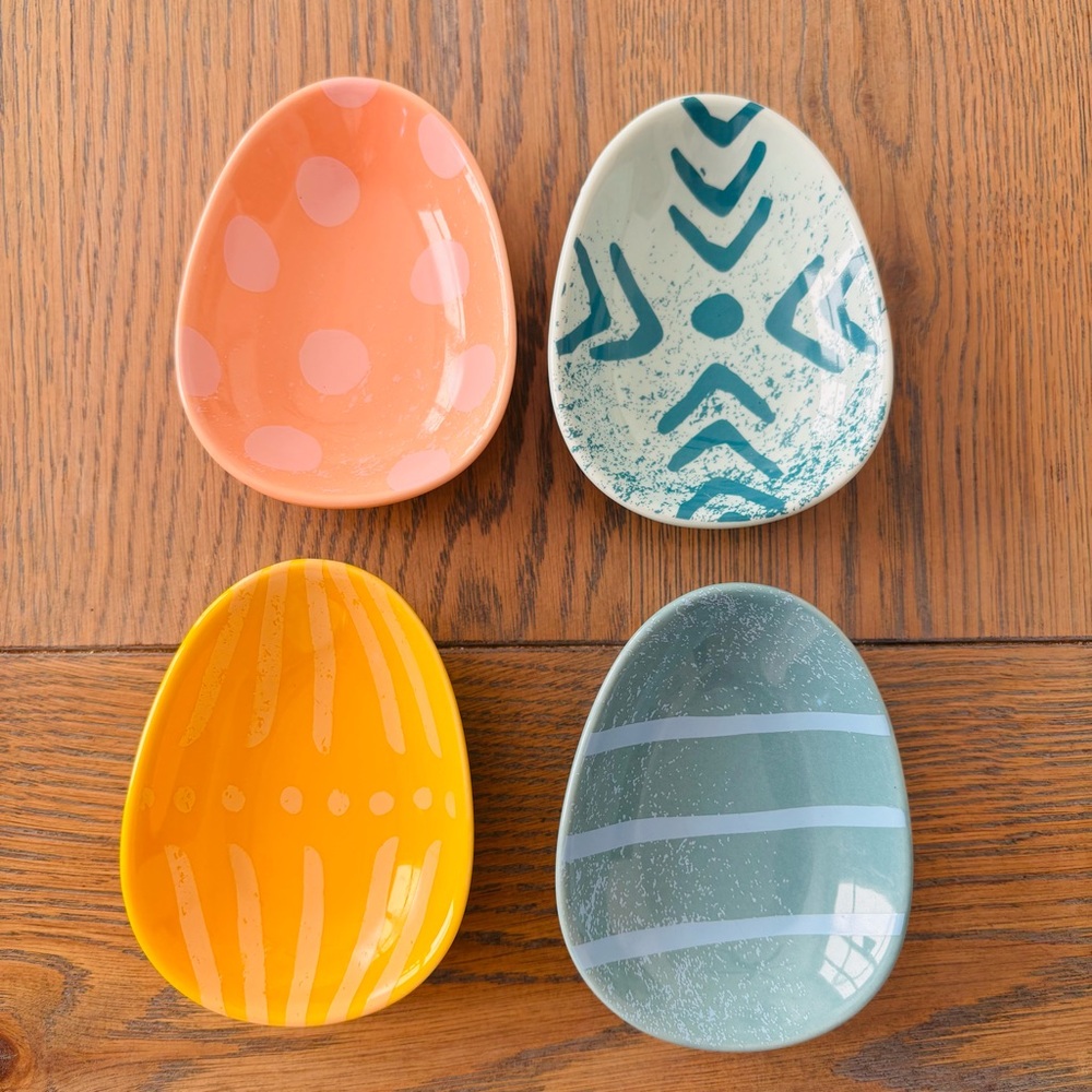 Now Designs Easter Egg Pinch Bowls, Multi Colored - 1 oz | Set of‎ 4